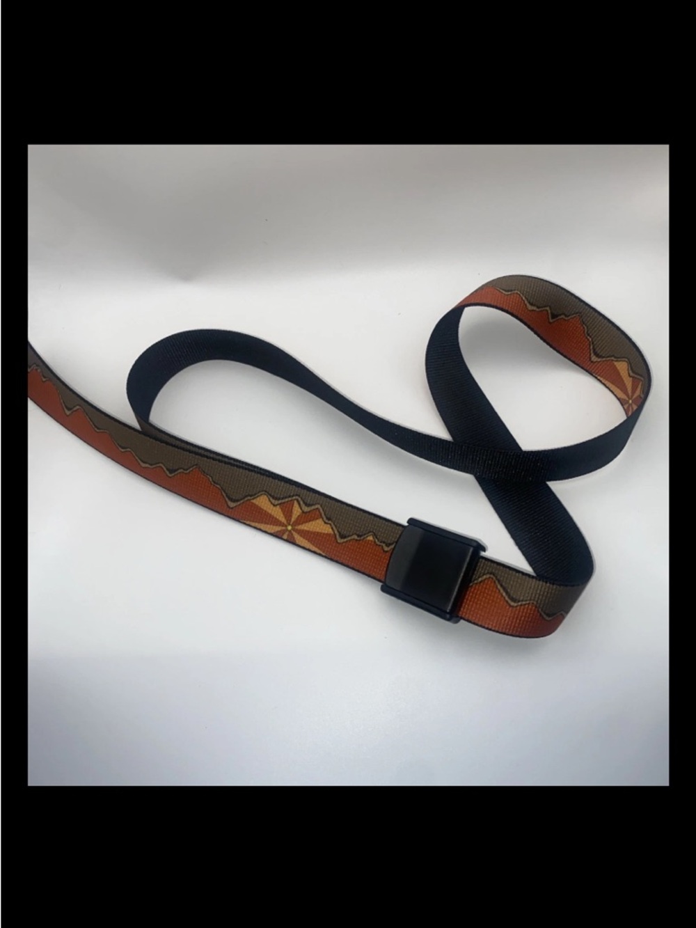 Mens Thomas Bates Southwestern Sunrise Web Hiker Belt-47" Max Adjustable Length - Picture 3 of 4